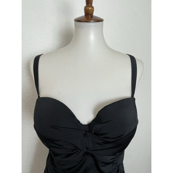 Torrid Swim Tankini Bikini Top Ruched Swimwear - Picture 2 of 11